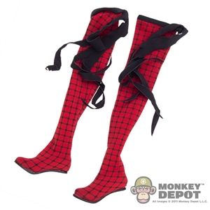 Leggings: TBLeague Red Pattern Stocking w/Shoes *READ NOTES