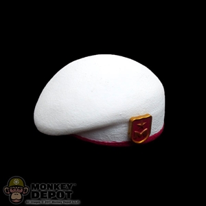 Hat: TBLeague Female White & Pink Beret