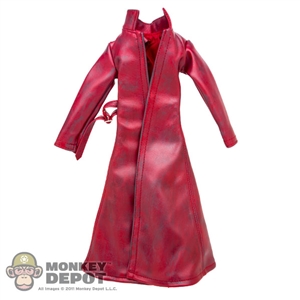 Coat: TBLeague Female Red Leatherlike Jacket