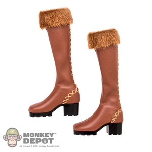 Boots: TBLeague Brown Fur Boots