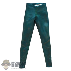 Pants: TBLeague Female Weathered Teal Leather-Like Pants