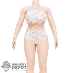 Bikini: TBLeague White Lace Top + Bottoms