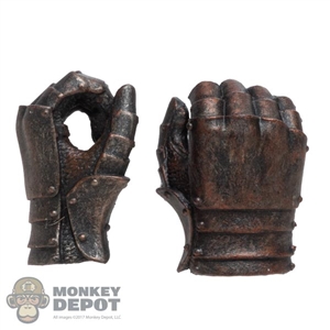 Hands: TBLeague Female Molded Bronze Toned Armored Holding Grip