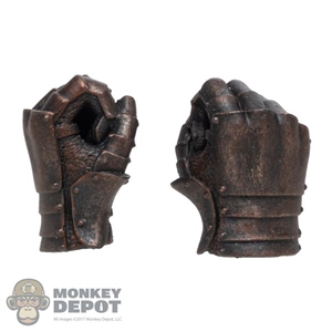 Hands: TBLeague Female Molded Bronze Toned Armored Tight Closed Grip
