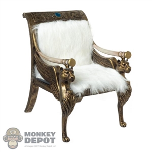 Chair: TBLeague Pharaoh Tutankhamun White Throne w/Removable Fur Cushions (READ NOTES)