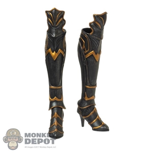 Boots: TBLeague Female Molded Bronze Armored Boots w/Leg Armor