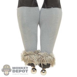 Sleeves: TBLeague Mens Grey Leg Sleeves w/Fur