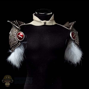 Armor: TBLeague Mens Silver Shoulder Guards w/Neck Harness