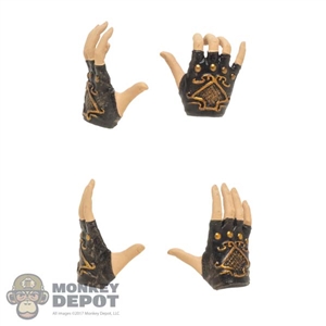 Hands: TBLeague Female Molded Dark Bronzed Fingerless Gloved Hand Set
