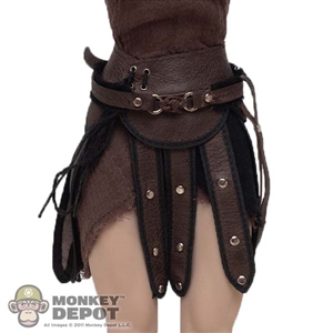 Belt: TBLeague Female Brown Leather-Like Skirt w/Belt
