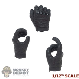 Hands: PC Toys 1/12th Mens Molded Black Hand Set