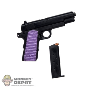 Pistol: Play Toy Hit Girl Pistol w/Purple Grips