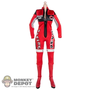 Suit: Play Toy Red Motorcycle Outfit w/Boots