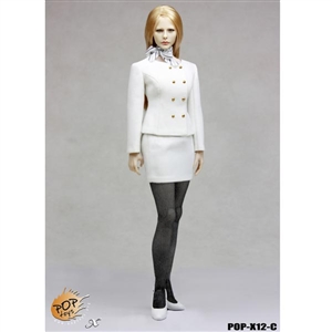 Clothing Set: POP Toys Female Business Suit White (POP-1201C)