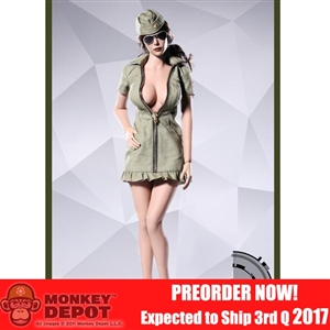 Uniform Set: POP Toys Sexy War Women Suit Cloth Version Green (POP-F27D)