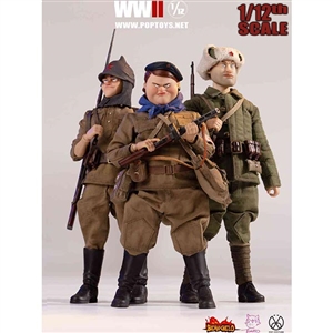 POP Toys 1/12th WWII Russian Fat Sister, Sniper Zhuang, Anton, or Three Figure Set