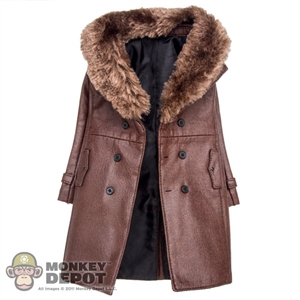 Coat: POP Toys Brown Leatherlike Jacket w/Fur Collar