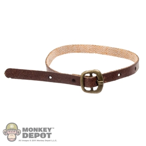 Belt: POP Toys Brown Leatherlike Belt w/Gold Buckle