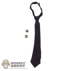 Tie: POP Toys Black Female Tie w/Buttons