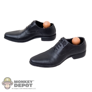 Shoes: POP Toys Molded Black Dress Shoes w/Ankle Pegs