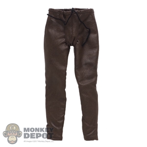 Pants: POP Toys Mens Brown Leather-Like Pants