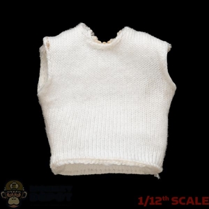 Shirt: POP Toys 1/12th Mens Thicker Sleeveless White Shirt (Dirty)