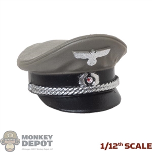 Hat: POP Toys 1/12 Mens Molded WWII Officer Visor Cap