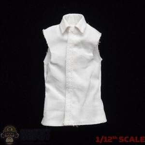 Shirt: POP Toys 1/12th Mens Sleeveless White Shirt