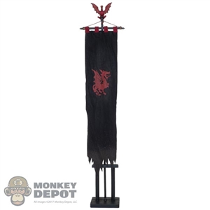 Flag: POP Toys Dragon Banner w/Wooden Base Holder