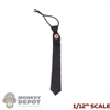 Tie: POP Toys 1/12th Mens Black Neck Tie w/Crooked Cross