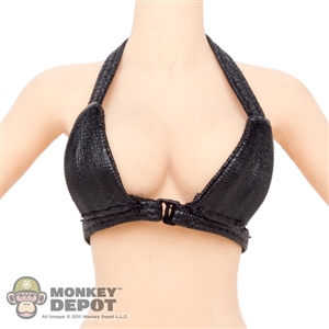 Top: Super Duck Black Leatherlike Bra