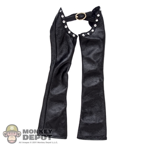 Pants: Super Duck Black Female Leatherlike Chaps