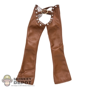 Pants: Super Duck Brown Female Leatherlike Chaps