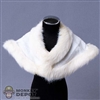 Top: Super Duck Female White Faux Fur Edge Shawl