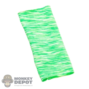 Scarf: Special Figures Green/White Neck Gaiter