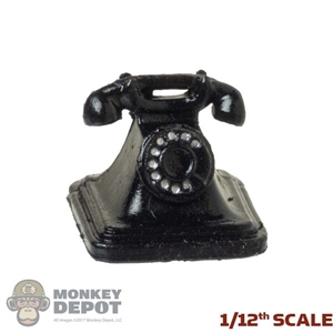 Phone: Shark Toys 1/12th Black Rotary Phone