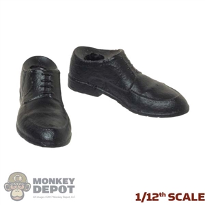 Shoes: Shark Toys 1/12th Mens Molded Black Dress Shoes