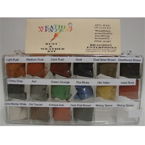 Bragdon 1/2 Oz. Small 16 Color Weathering Set (BRE-16)