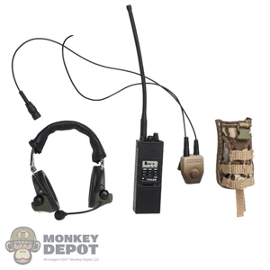 Radio: Soldier Story PRC 148 MBITR w/Antenna, Peltor COMTEC II Headset & Pouch