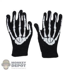 Gloves: Soldier Story Mens Skeleton Cloth Gloves