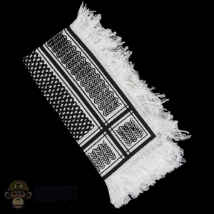 Scarf: Soldier Story White/Black Arab Shemagh Head Scarf