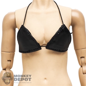 Top: SW Toys Black Leather-Like Bikini Bra