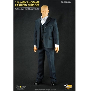 Uniform Set: Toys City Mens Hommes Fashion Suits Set - Stripes (TCT-62010D)