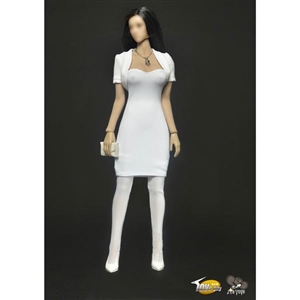 Outfit Set: Toys City Female White Dress Set (TC-63001B)
