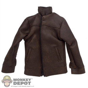 Coat: Toys Land Brown Leatherlike Jacket