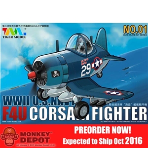 Model Kit: Tiger Models WWII U.S. Navy F4U Corsair Fighter Plane (Egg Plane) (TIG-101)