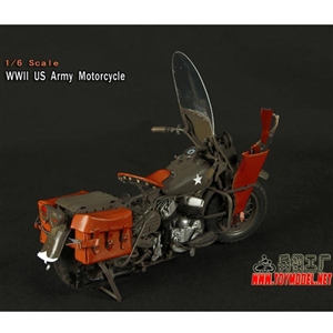 Boxed Vehicle: Toy Model 1/6 WWII US Army Motorcycle (TML-004)