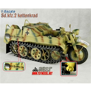 Boxed Vehicle: Toy Model 1/6 WWII German Sd.kfz.2 Kettenkrad Camo (TML-005C)