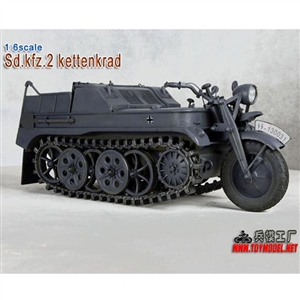 Boxed Vehicle: Toy Model 1/6 WWII German Sd.kfz.2 Kettenkrad Grey (TML-005G)