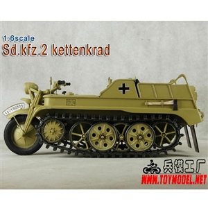 Boxed Vehicle: Toy Model 1/6 WWII German Sd.kfz.2 Kettenkrad Tan (TML-005T)